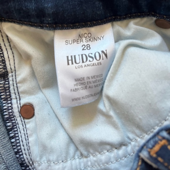 Hudson Super Skinny Jeans - Size 28 - Picture 4 of 5